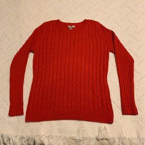 Women’s White Stag Red Sweater Long Sleeve Size Medium